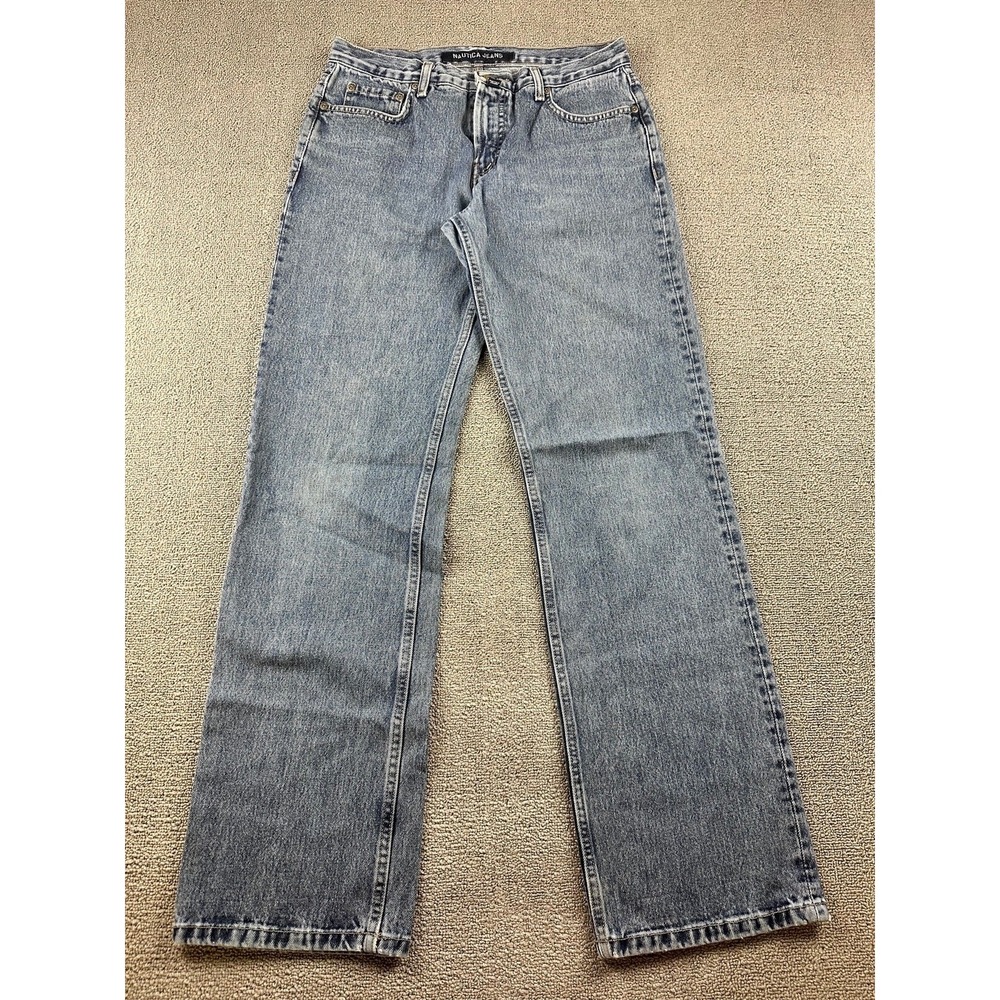 Y2K Nautica Jeans Women 8 Blue Low Rise Straight Regular Cotton‎ Classic Retro